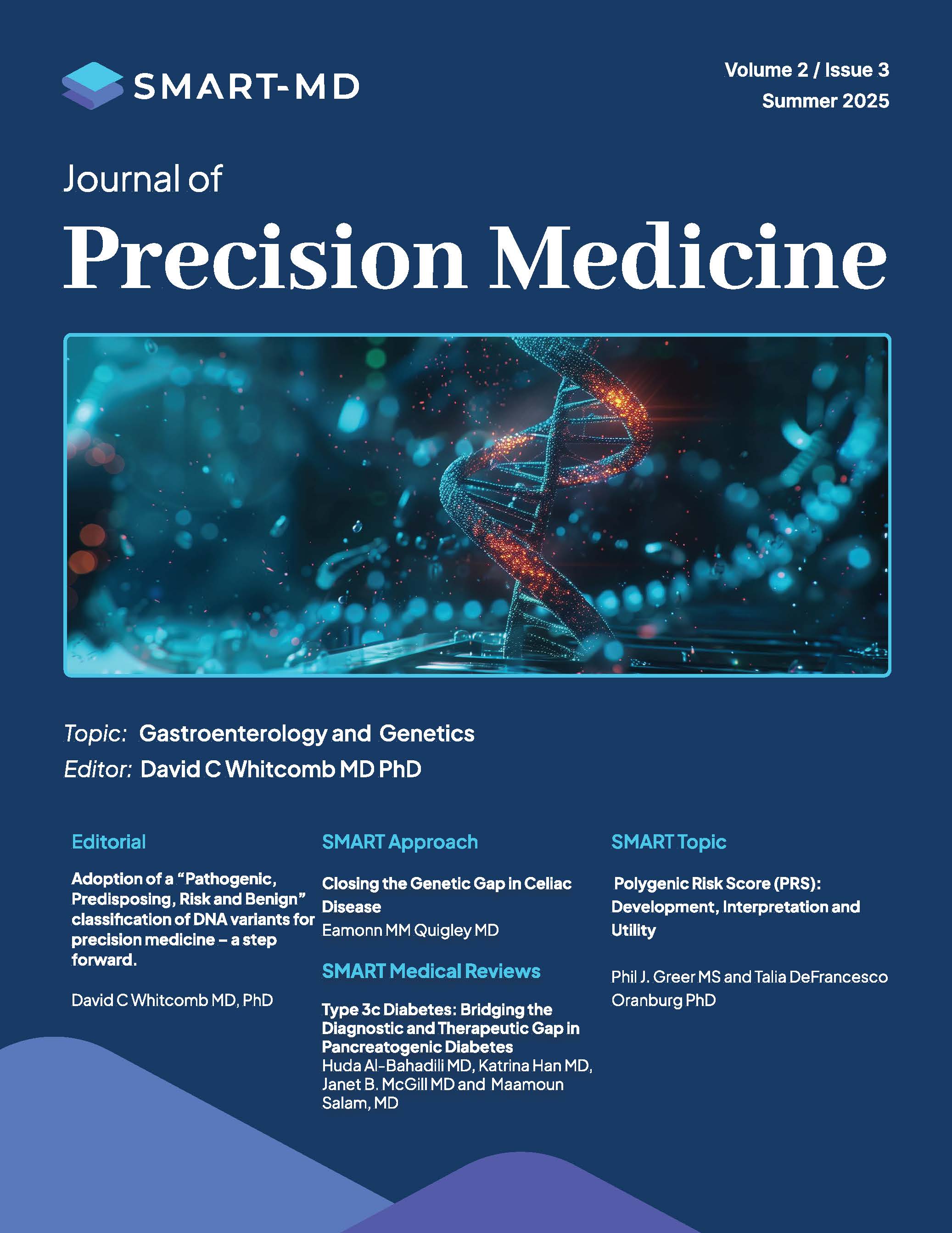 					View Vol. 2 No. 3 (2025): SMART-MD Journal of Precision Medicine Vol 2, No 3, (Summer) 2025
				