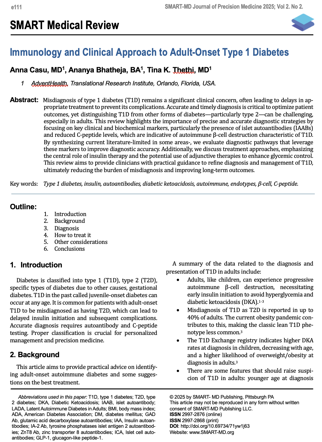 Image of the first page of the article by Casu et al.